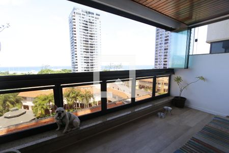 Varanda da Sala de apartamento para alugar com 1 quarto, 70m² em Barra da Tijuca, Rio de Janeiro