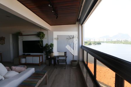 Varanda da Sala de apartamento para alugar com 1 quarto, 70m² em Barra da Tijuca, Rio de Janeiro