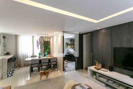 Sala de apartamento à venda com 3 quartos, 99m² em Liberdade, Belo Horizonte