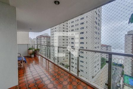 Varanda da Sala de apartamento para alugar com 5 quartos, 176m² em Centro, Guarujá