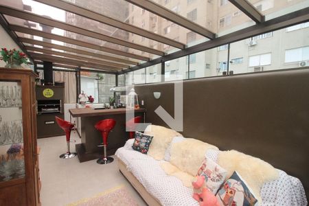Varanda gourmet de apartamento à venda com 1 quarto, 91m² em Centro Histórico, Porto Alegre