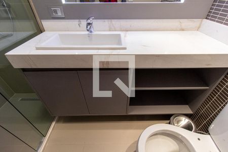 Studio para alugar com 24m², 1 quarto e sem vaga Studio para alugar com 24m², 1 quarto e sem vagaDetalhe do banheiro