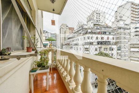 Varanda da Sala de apartamento à venda com 4 quartos, 175m² em Santa Cecília, São Paulo