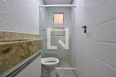 Banheiro do Quarto 1 - Suíte de apartamento à venda com 2 quartos, 70m² em Santa Maria, Santo André