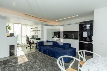 Sala/Cozinha de apartamento para alugar com 2 quartos, 64m² em Indianópolis, São Paulo