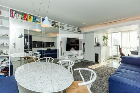 Sala/Cozinha de apartamento para alugar com 2 quartos, 64m² em Indianópolis, São Paulo