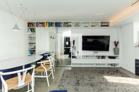 Sala/Cozinha de apartamento para alugar com 2 quartos, 64m² em Indianópolis, São Paulo