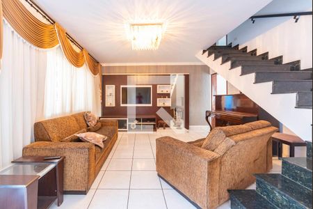 Sala de casa à venda com 3 quartos, 217m² em Vila Linda, Santo André