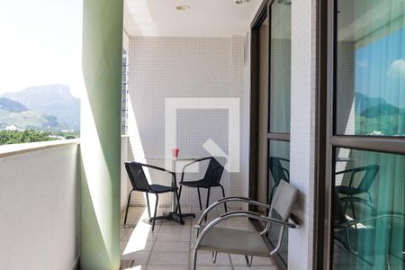 Varanda da Sala de apartamento para alugar com 1 quarto, 40m² em Barra da Tijuca, Rio de Janeiro