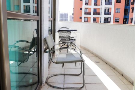 Varanda da Sala de apartamento para alugar com 1 quarto, 40m² em Barra da Tijuca, Rio de Janeiro