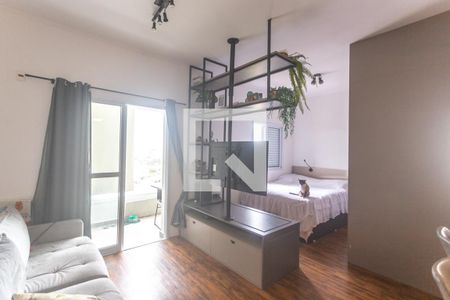 Sala de estar de apartamento para alugar com 1 quarto, 51m² em Rudge Ramos, São Bernardo do Campo
