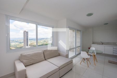 Sala  de apartamento à venda com 2 quartos, 78m² em Vila da Serra, Belo Horizonte