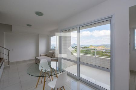 Sala  de apartamento à venda com 2 quartos, 78m² em Vila da Serra, Belo Horizonte