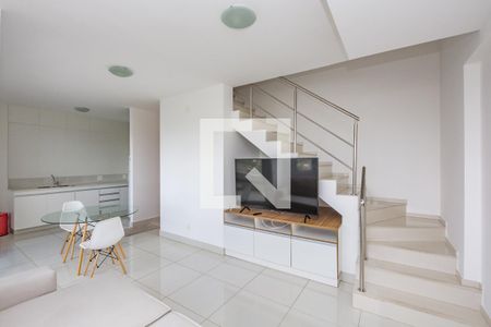 Sala  de apartamento à venda com 2 quartos, 78m² em Vila da Serra, Belo Horizonte