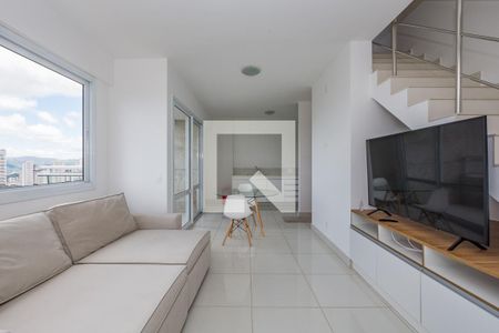 Sala  de apartamento à venda com 2 quartos, 78m² em Vila da Serra, Belo Horizonte