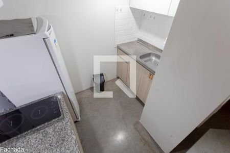 Cozinha studio de kitnet/studio à venda com 1 quarto, 26m² em Vila Indiana, São Paulo