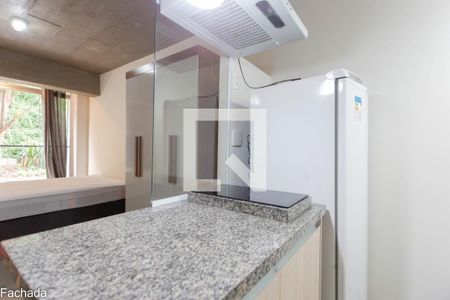 Cozinha studio de kitnet/studio à venda com 1 quarto, 26m² em Vila Indiana, São Paulo