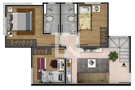 Apartamento à venda com 3 quartos, 110m² em Santa Rosa, Belo Horizonte