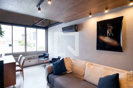 Sala de apartamento para alugar com 1 quarto, 52m² em Brooklin, São Paulo