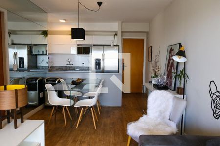 Sala de apartamento à venda com 1 quarto, 50m² em Campestre, Santo André