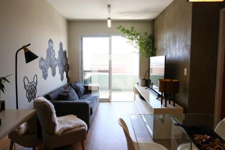 Sala de apartamento à venda com 1 quarto, 50m² em Campestre, Santo André