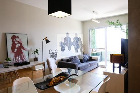 Sala de apartamento à venda com 1 quarto, 50m² em Campestre, Santo André