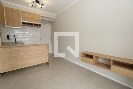 Sala e Cozinha Americana de kitnet/studio para alugar com 1 quarto, 34m² em Pinheiros, São Paulo