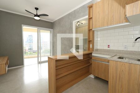 Sala e Cozinha Americana de kitnet/studio para alugar com 1 quarto, 34m² em Pinheiros, São Paulo