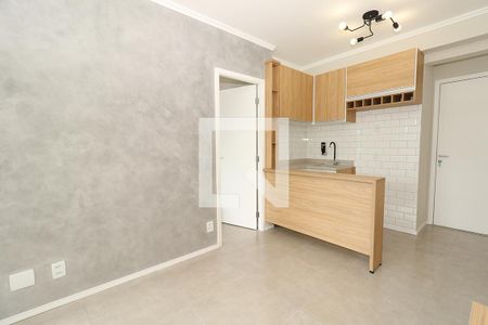 Sala e Cozinha Americana de kitnet/studio para alugar com 1 quarto, 34m² em Pinheiros, São Paulo