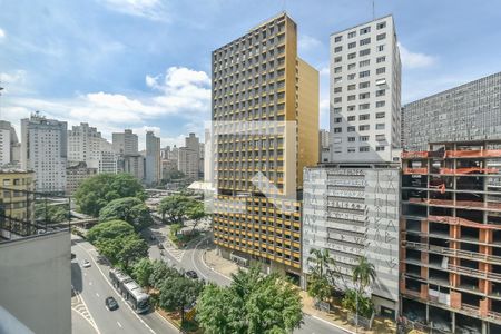 Vista da Varanda de kitnet/studio à venda com 1 quarto, 44m² em Centro Histórico de São Paulo, São Paulo