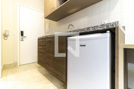 Cozinha de kitnet/studio à venda com 1 quarto, 23m² em Centro Histórico de São Paulo, São Paulo