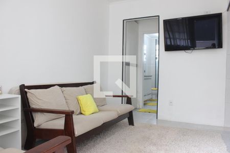 Sala de apartamento para alugar com 1 quarto, 55m² em Centro, São Vicente