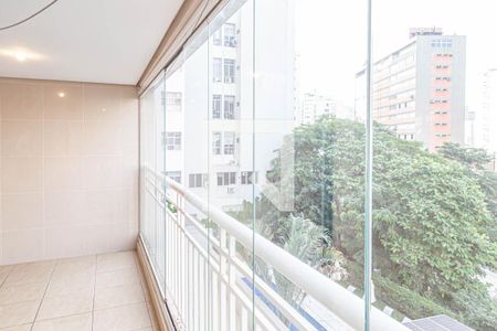 Varanda da Sala de apartamento para alugar com 3 quartos, 80m² em Consolação, São Paulo