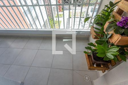 Varanda da sala  de apartamento à venda com 2 quartos, 56m² em Centro, Diadema