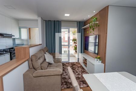 Sala  de apartamento à venda com 2 quartos, 56m² em Centro, Diadema