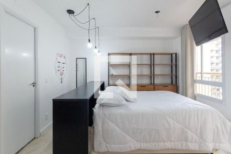 Studio - cama de casal de kitnet/studio para alugar com 1 quarto, 30m² em Pinheiros, São Paulo