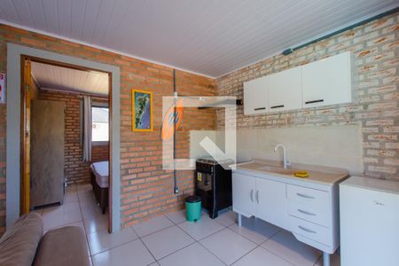 Sala e cozinha de apartamento para alugar com 2 quartos, 60m² em São João do Rio Vermelho, Florianópolis
