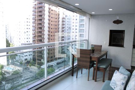 Varanda gourmet de apartamento para alugar com 3 quartos, 103m² em Barra Funda, Guarujá