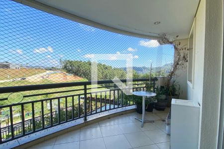 Varanda da Sala de apartamento à venda com 3 quartos, 122m² em Tamboré, Santana de Parnaíba