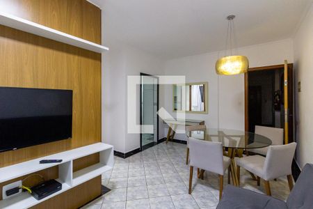 Sala de apartamento para alugar com 1 quarto, 48m² em Guilhermina, Praia Grande