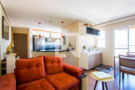 Sala de apartamento à venda com 2 quartos, 70m² em Vila Valparaíso, Santo André