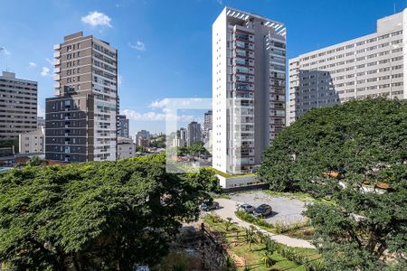 Sala/Cozinha - Vista de apartamento para alugar com 1 quarto, 30m² em Sumaré, São Paulo