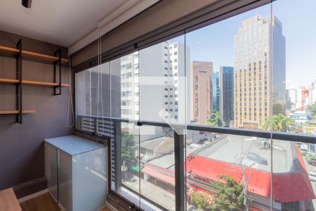 Varanda de kitnet/studio para alugar com 1 quarto, 29m² em Itaim Bibi, São Paulo