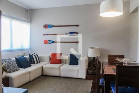 Sala de apartamento para alugar com 3 quartos, 75m² em Balneario Cidade Atlantica, Guarujá