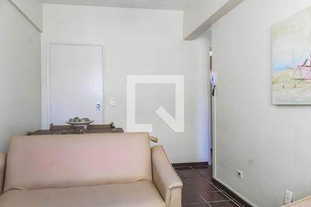 Sala de apartamento para alugar com 1 quarto, 45m² em Balneario Cidade Atlantica, Guarujá