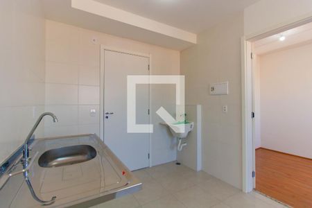 Cozinha de apartamento à venda com 1 quarto, 27m² em Jardim Planalto, São Paulo