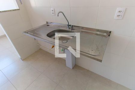 Cozinha de apartamento à venda com 1 quarto, 27m² em Jardim Planalto, São Paulo