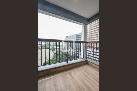 Varanda  de kitnet/studio para alugar com 1 quarto, 29m² em Brooklin Paulista, São Paulo