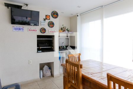 Varanda Gourmet de apartamento à venda com 3 quartos, 124m² em Campestre, Santo André