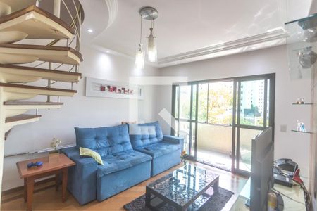 Sala de estar de apartamento à venda com 3 quartos, 202m² em Vila Caminho do Mar, São Bernardo do Campo